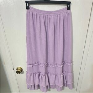 Cato Lavender Maxi Skirt with Ruffle Detail